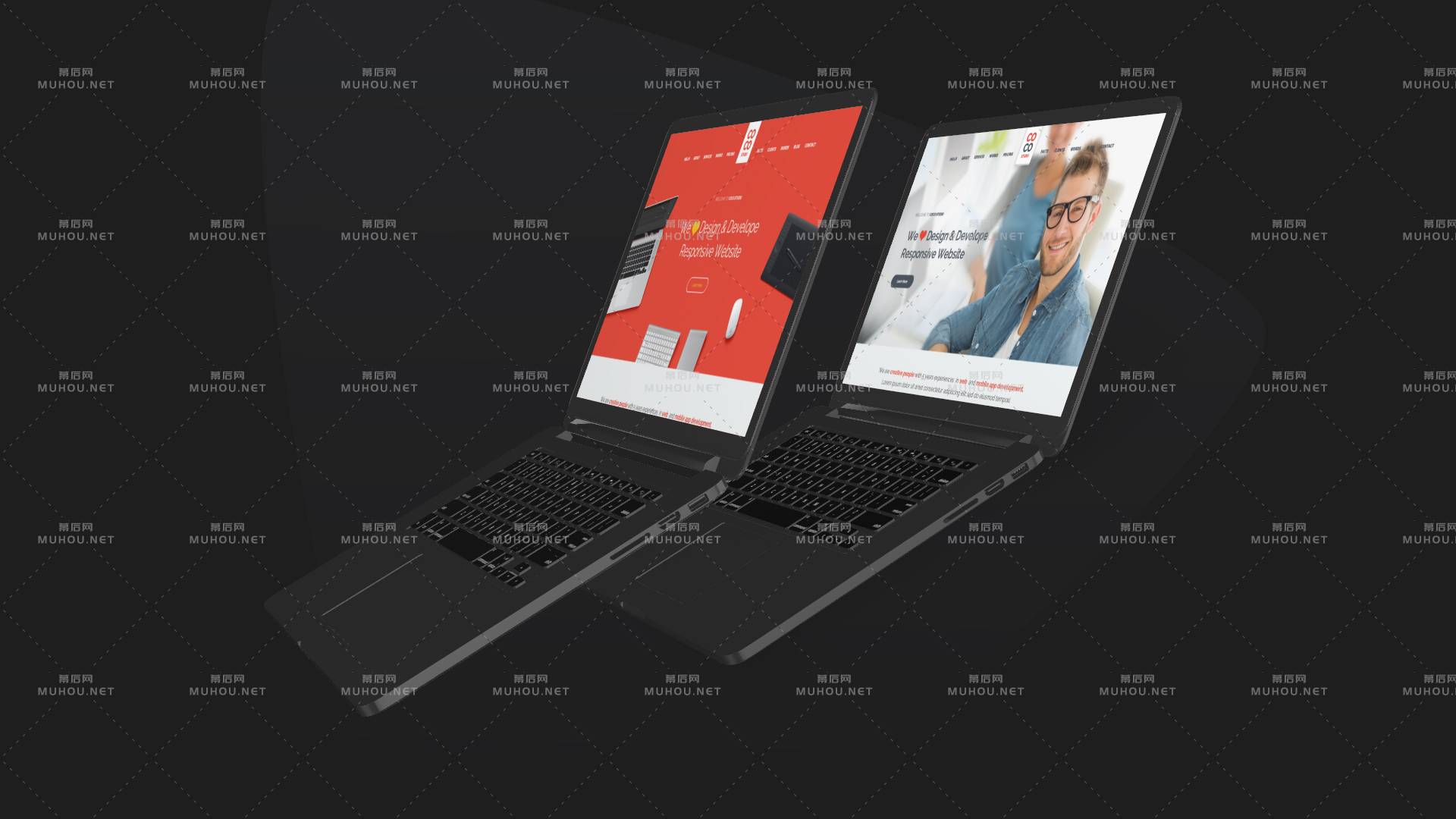 Macbook设备网站样机促销演示动画视频ae模板插图 Macbook设备网站样机促销演示动画视频ae模板插图