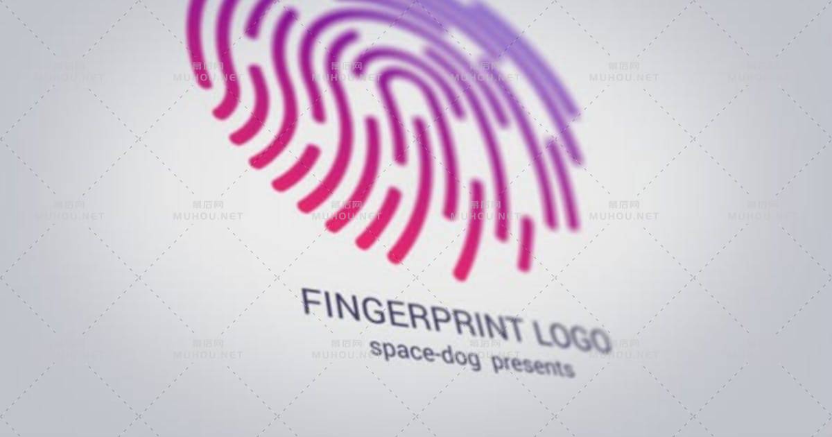 Fingerprint logo信号干扰效果PR视频模板