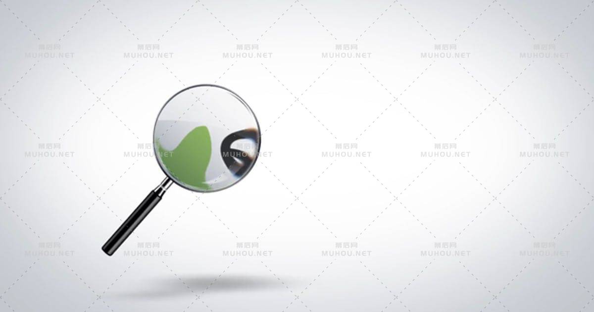 放大镜搜索LOGO标志显示PR视频模板