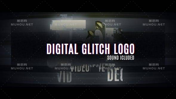 数字Glitch信号干扰LOGO标志Premiere Pro MOGRT PR视频模板插图 数字Glitch信号干扰LOGO标志Premiere Pro MOGRT PR视频模板插图