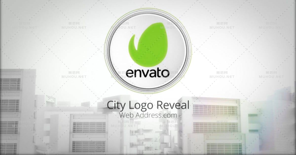 城市标志logo动画揭示PR视频模板
