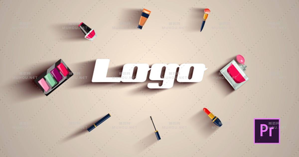 化妆品品牌包装logo标志PR视频模板