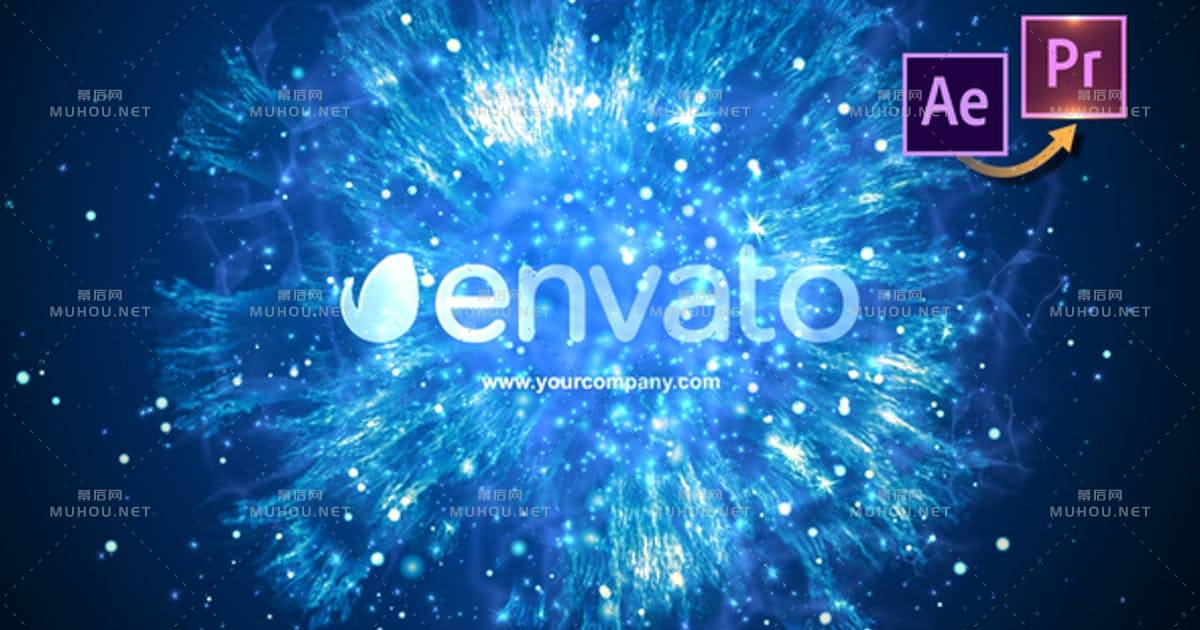活力宇宙星空logo汇聚标志Revealer_Premiere PROPR视频模板