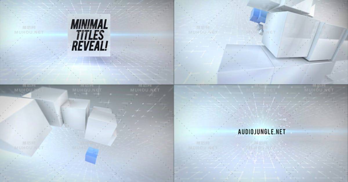 干净的立方体标题显示PR视频模板