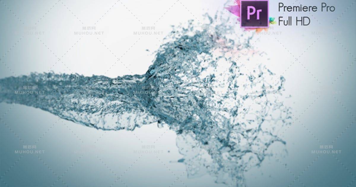 Thrusting Liquid 抽象艺术液体动画logo标志PR视频模板