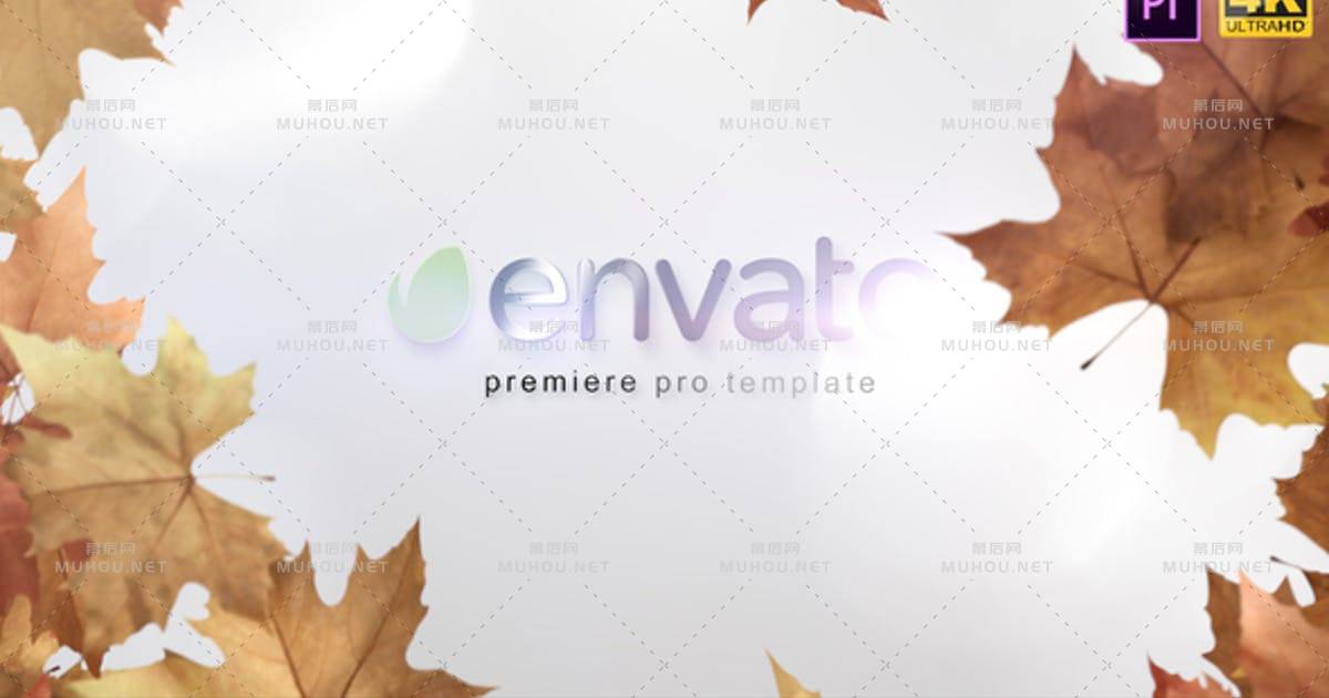 Autumn Leaf 秋天的落叶树叶动画logo标题PR视频模板