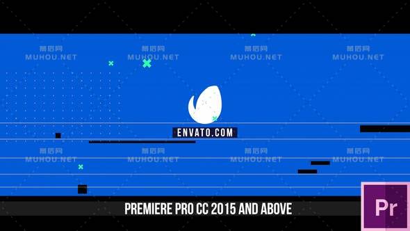 现代信号干扰logo标志PR视频模板插图 现代信号干扰logo标志PR视频模板插图