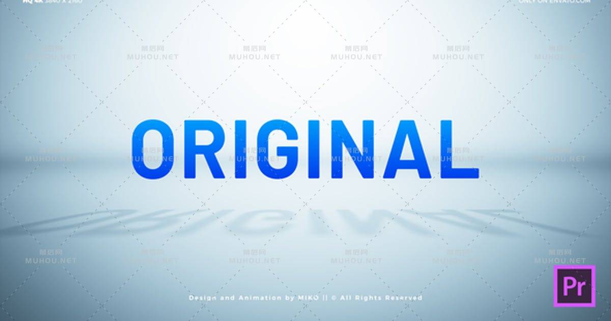 介绍词-简单的悬浮LOGO标志显示PR视频模板