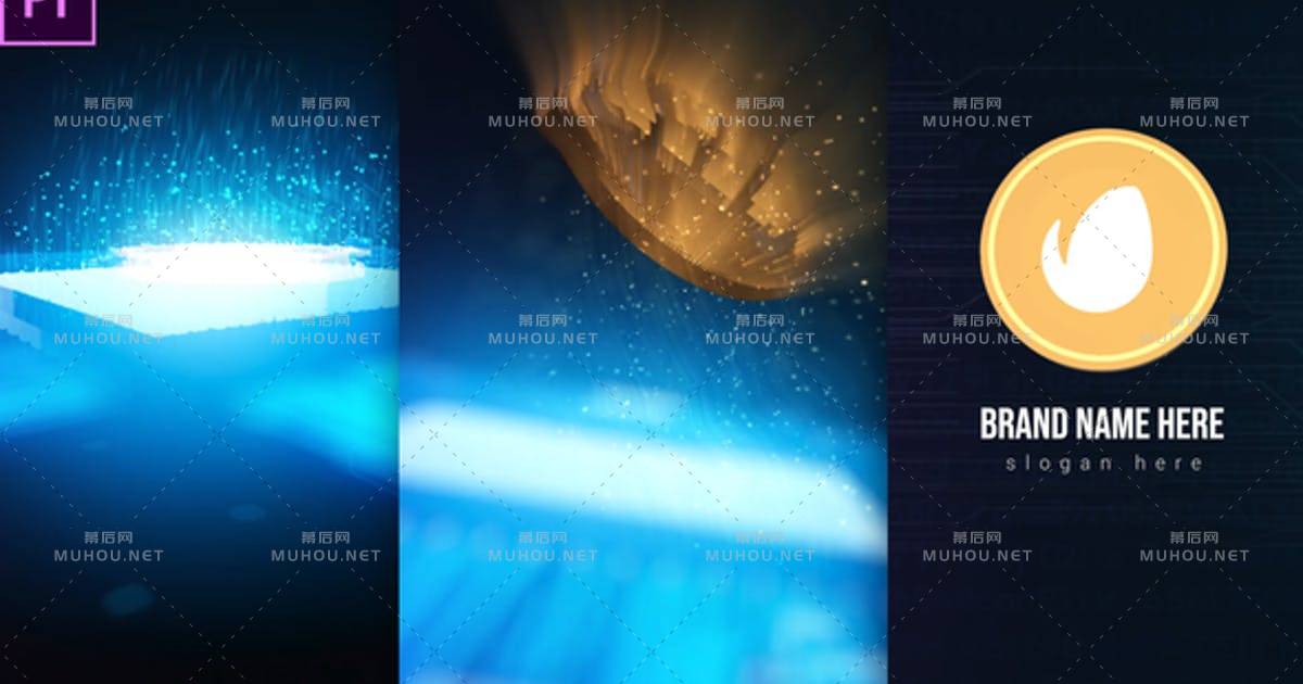 比特币数字货币logo标志揭示PR视频模板