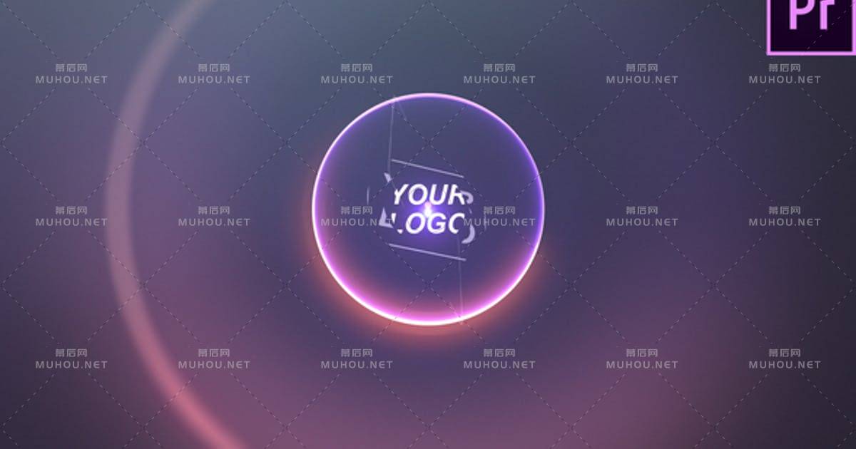 Colorful Bling Logo五彩发光球体logo (Premiere版本)PR视频模板