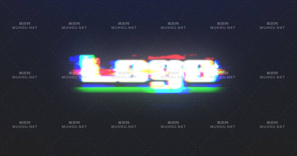 Fast Glitch RGB激光抖动LOGO标志Reveal - Premiere ProPR视频模板