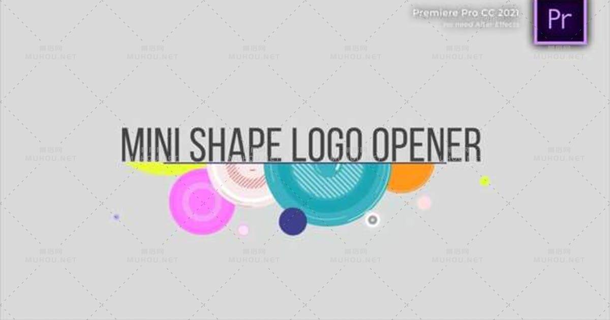 形状标志迷你动画logo标志PR视频模板