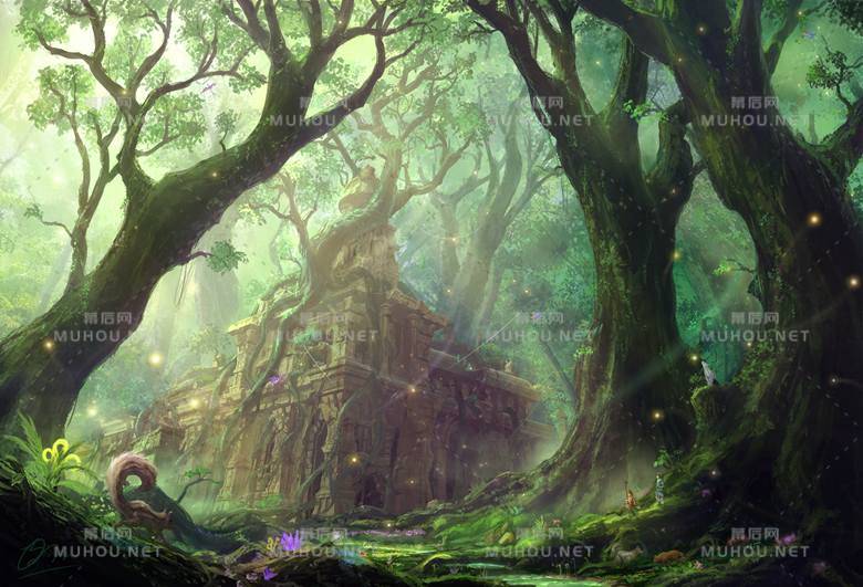 美哭小朋友的森林风景插画作品插图3 美哭小朋友的森林风景插画作品插图3