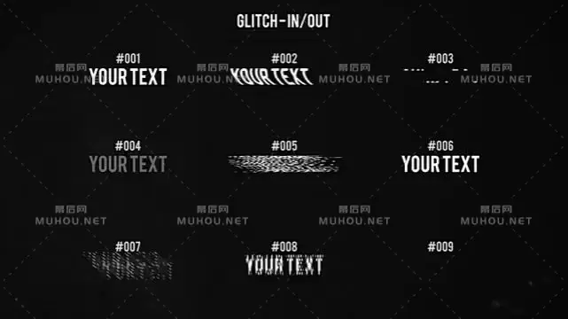 600个文本文字标题字幕故障干扰失真动画预设AE视频模板素材 Glitch Text Presets插图 600个文本文字标题字幕故障干扰失真动画预设AE视频模板素材 Glitch Text Presets插图