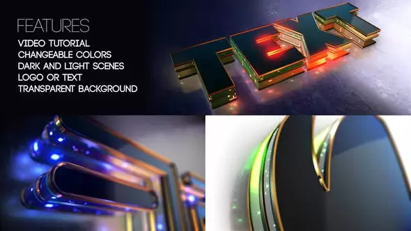 三维立体霓虹灯条LOGO标志开场片头AE视频模板素材 Futuristic Logo插图 三维立体霓虹灯条LOGO标志开场片头AE视频模板素材 Futuristic Logo插图