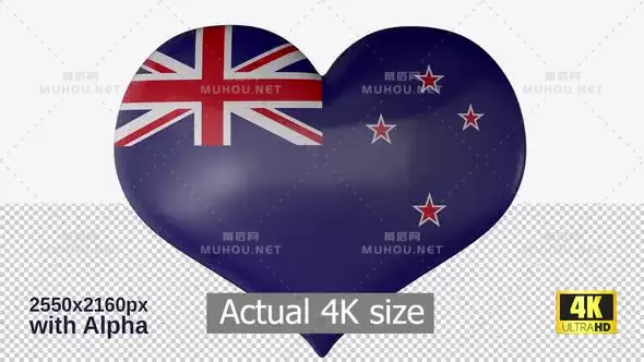 新西兰国旗心形旋转New Zealand Flag Heart Spinning视频素材下载插图 新西兰国旗心形旋转New Zealand Flag Heart Spinning视频素材下载插图