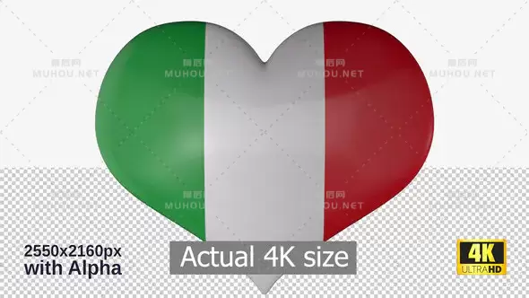 意大利国旗心形旋转Italy Flag Heart Spinning视频素材插图 意大利国旗心形旋转Italy Flag Heart Spinning视频素材插图
