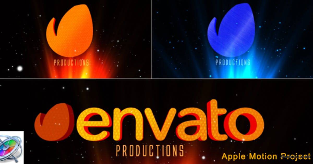电影射线标志logo运动Cinematic Rays Logo - Apple Motion视频FCPX模板