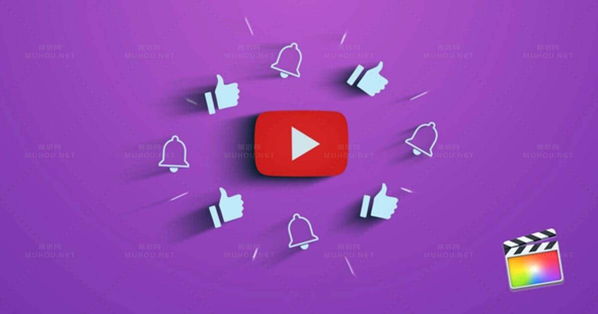 Youtube迷你logo标志运动 Minimal Logo视频FCPX模板