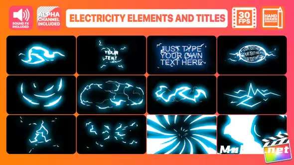 电力元素和标题雷电特效Electricity Elements And Titles | FCPX视频素材插图 电力元素和标题雷电特效Electricity Elements And Titles | FCPX视频素材插图