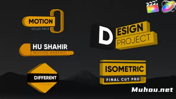 现代等距标题文字专业版Modern Isometric Titles-Final Cut Pro视频FCPX模板插图 现代等距标题文字专业版Modern Isometric Titles-Final Cut Pro视频FCPX模板插图