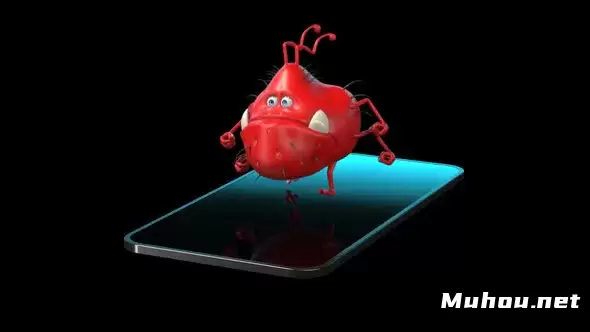 电脑bug病毒虫子动画Computer bug视频素材插图 电脑bug病毒虫子动画Computer bug视频素材插图