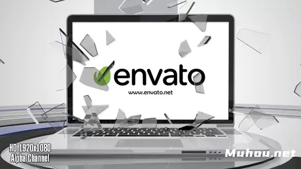 笔记本电脑片头屏幕破碎动画Laptop Opener视频素材插图 笔记本电脑片头屏幕破碎动画Laptop Opener视频素材插图