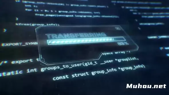显示在科幻屏幕上的计算机代码显示为传输消息Computer Code Displayed on Sci-Fi Screen as Transferring Message is Displayed视频素材插图 显示在科幻屏幕上的计算机代码显示为传输消息Computer Code Displayed on Sci-Fi Screen as Transferring Message is Displayed视频素材插图