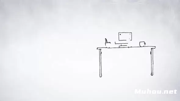 桌子上的计算机草图手绘Computer sketch on a table视频素材插图 桌子上的计算机草图手绘Computer sketch on a table视频素材插图