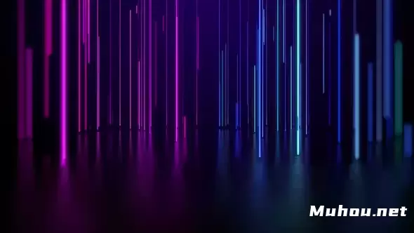 竖条led发光4k灯VJ激光背景高清视频素材插图 竖条led发光4k灯VJ激光背景高清视频素材插图