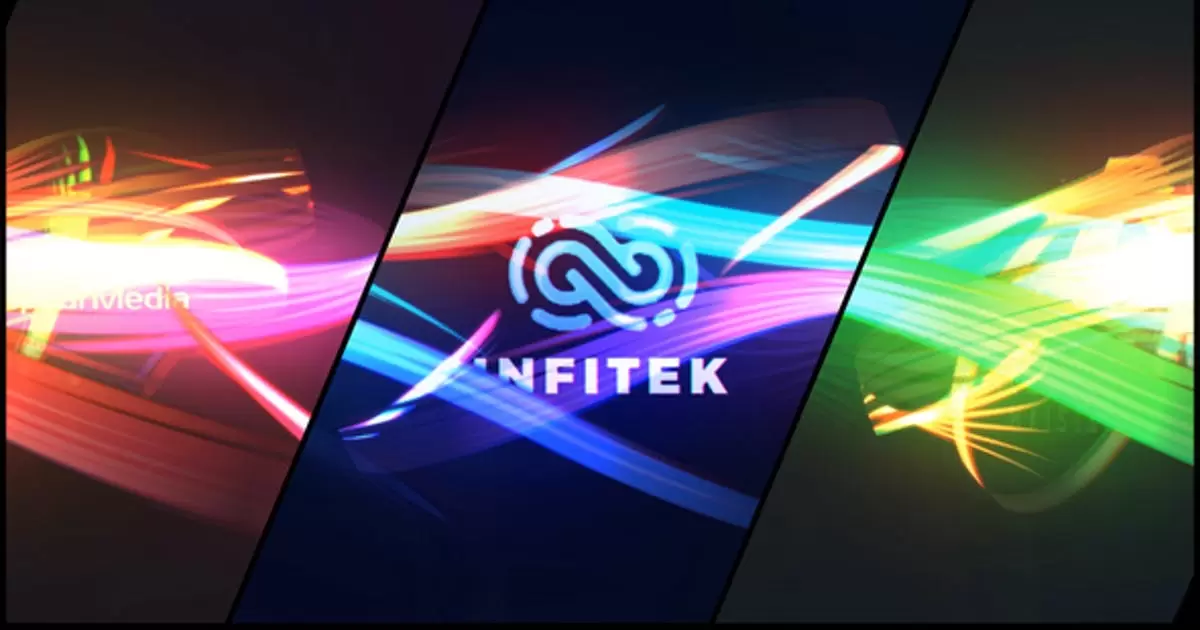 闪亮线条发光logo抽象标志AE模版Shiny Lines Abstract Logo