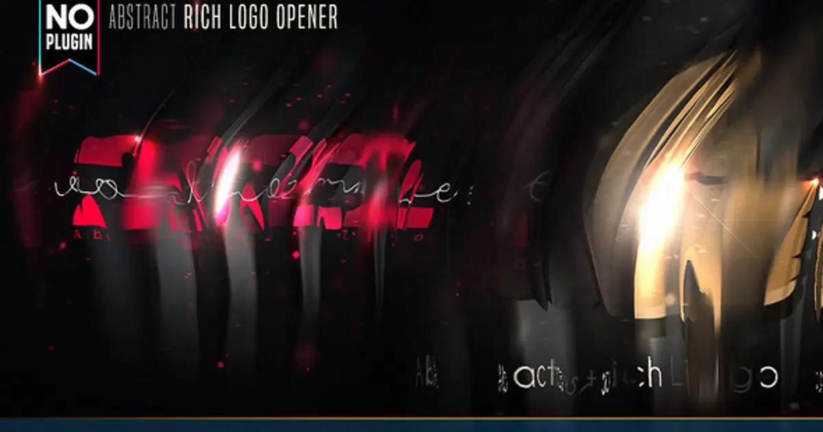 抽象丰富的折叠logo标志AE模版Abstract Rich Logo Opener