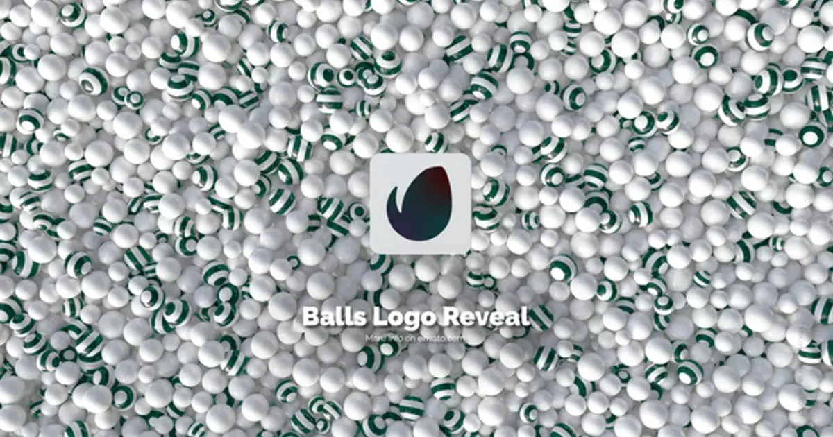 Balls徽标发光小球组合AE模版Balls Logo Reveal