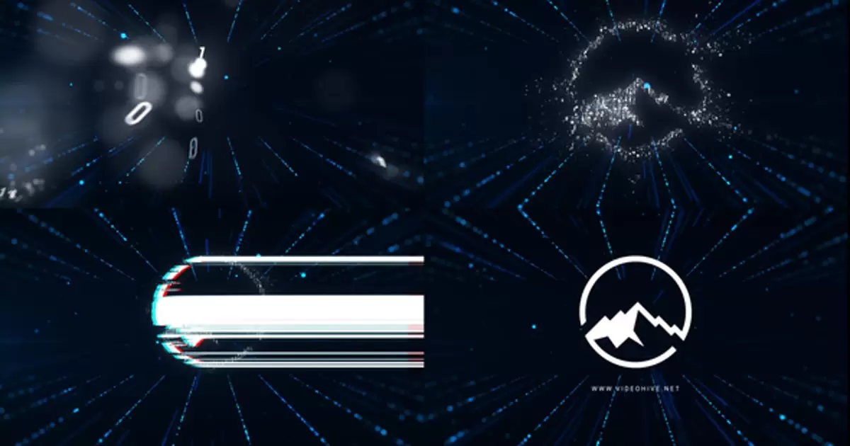 人工智能ai网络科技标志揭秘AE模版Artificial Intelligence Logo Reveal