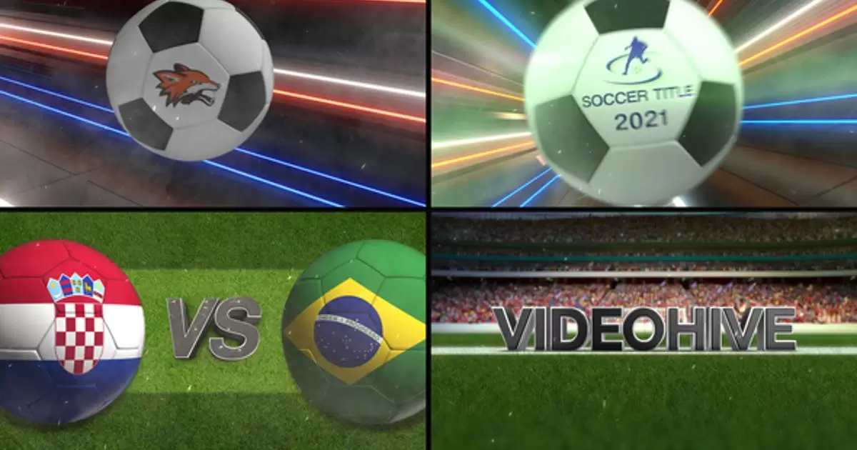 足球体育运动logo标志揭示AE模版Soccer Logo Reveal