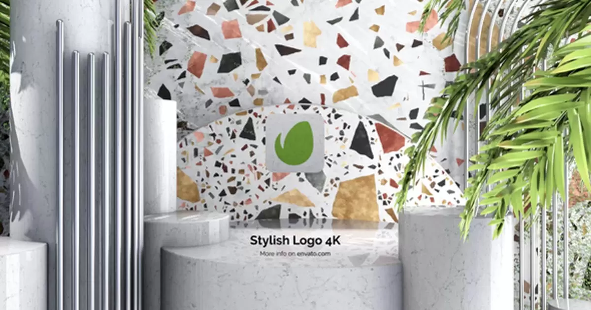 时尚标志室内装饰logo设计AE模版Stylish Logo 4K