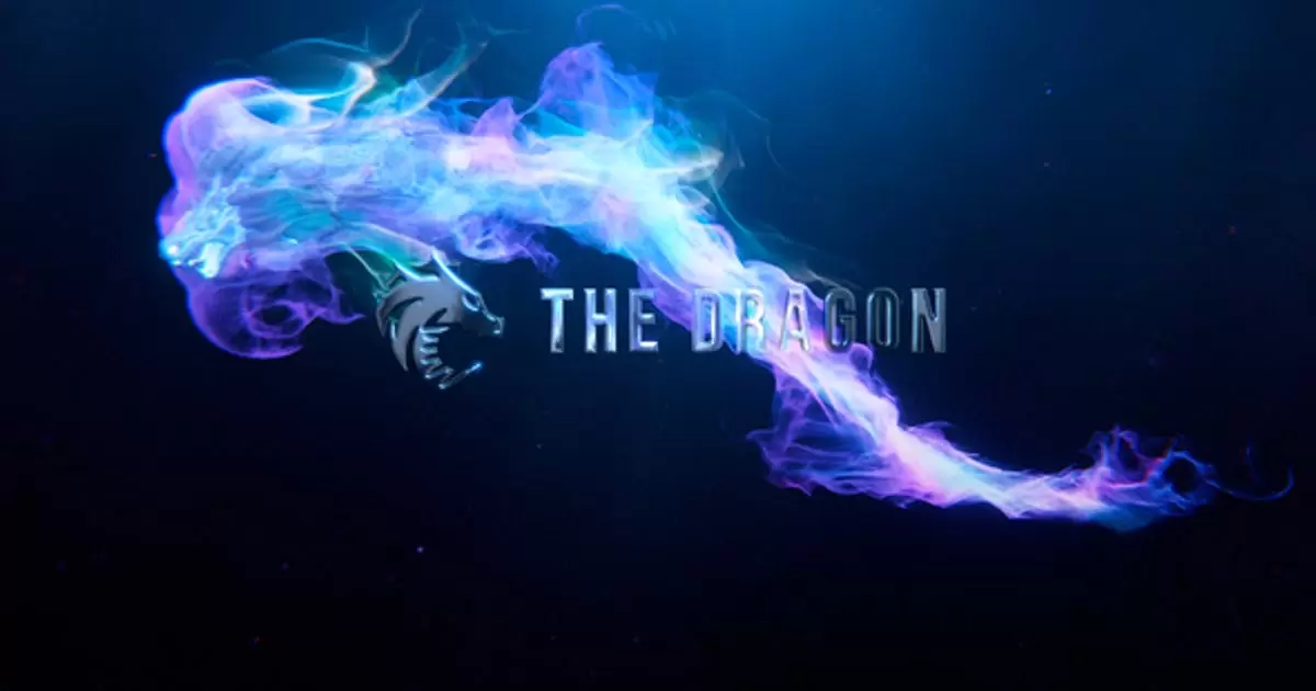 粒子幻想烟雾龙logo标志AE模版Particles Fantasy Dragon Logo