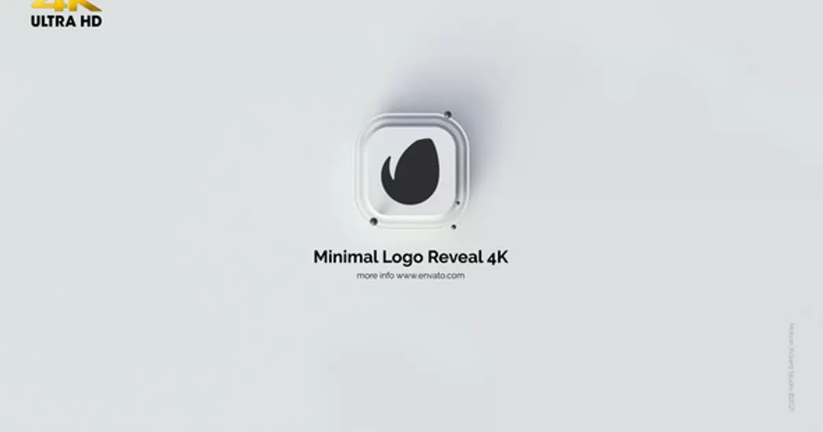 简单干净的logo标志显示4K AE模版Minimal Logo Reveal 4K