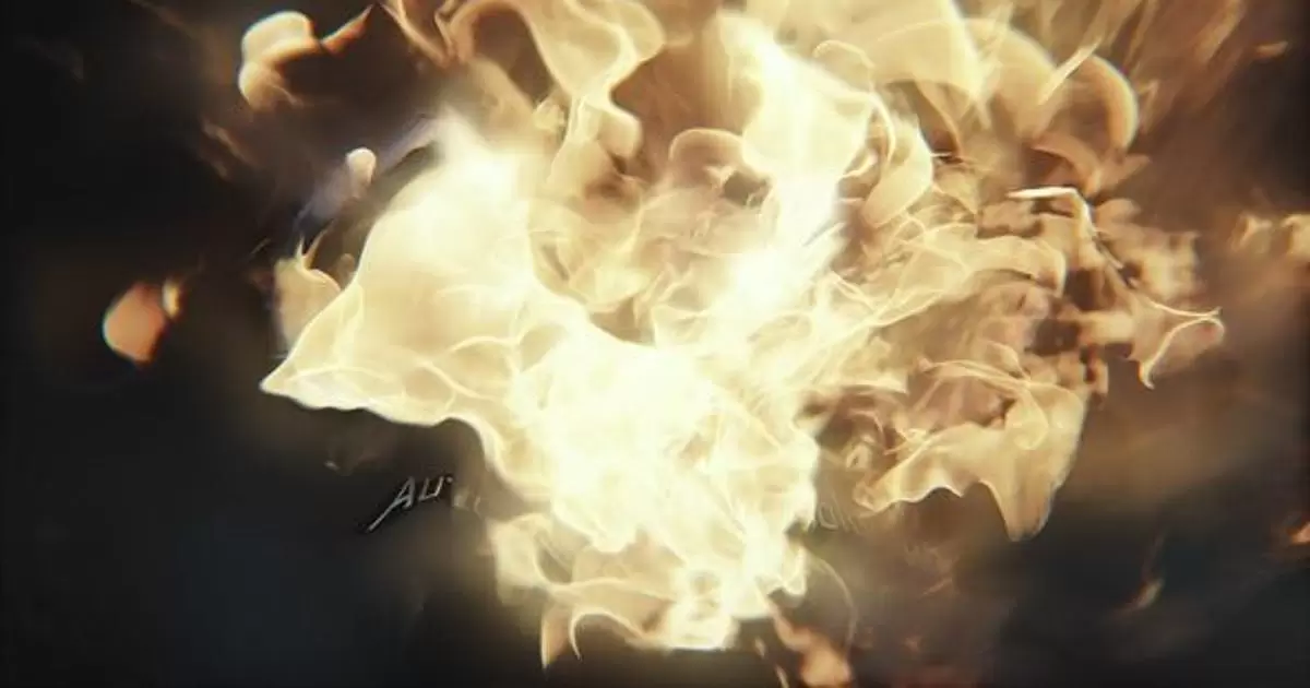 豪华火焰燃烧logo标志AE模版Luxury Fire Chrome Logo