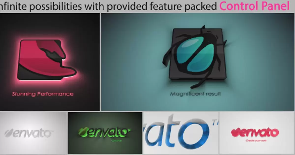 3D标志制造动画AE模版3D Logo Maker