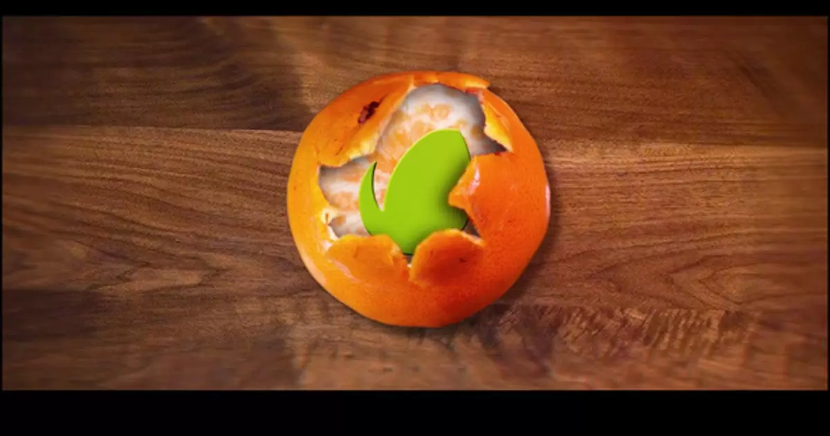 橘子中出现logo标志AE模版Tangerine Logo | After Effects Template
