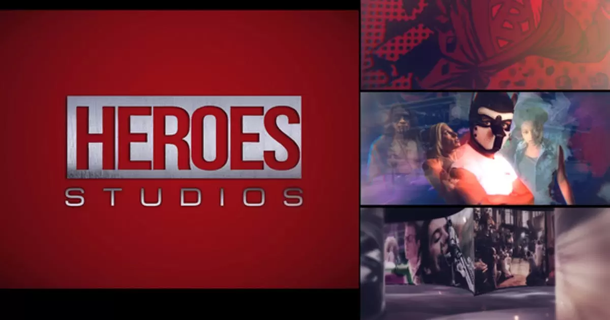 超级英雄漫威漫画logo标志介绍+预告片头AE模版Heroes Logo Intro