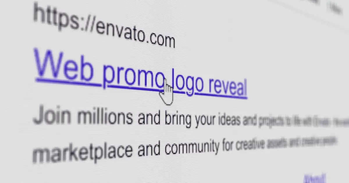 网络促销标志搜索引擎google检索搜索AE模版Web Promo Logo