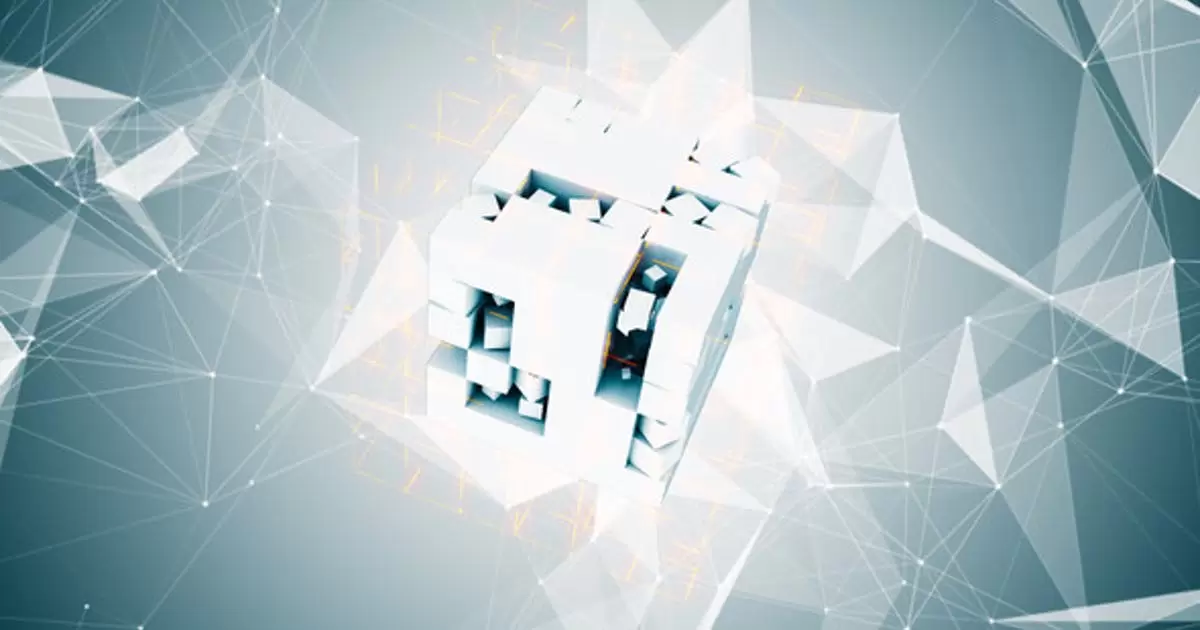 抽象立方体魔方logo标志AE模版Abstract Cube Logo