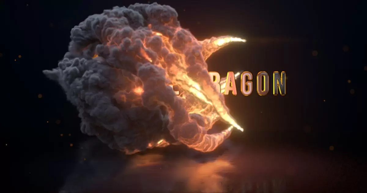 消防路线火焰爆炸logo标志AE模版Fire Trails Logo