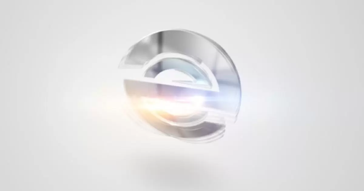 快速闪亮发光金属logo标志2AE模版Quick Clean Bling Logo 2