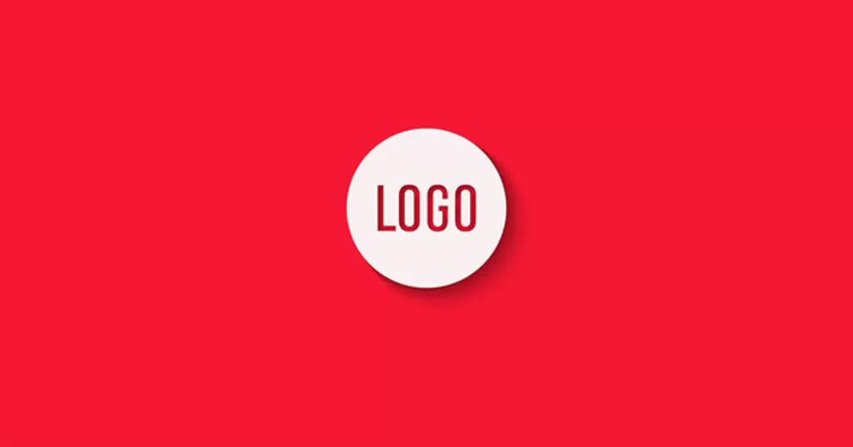 平面轮廓出现logo标志AE模版Flat Outline Logo
