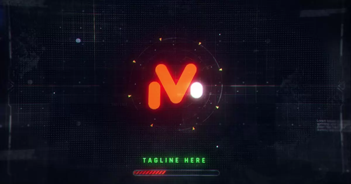 数字高科技logo徽标显示AE模版Digital Logo Reveal