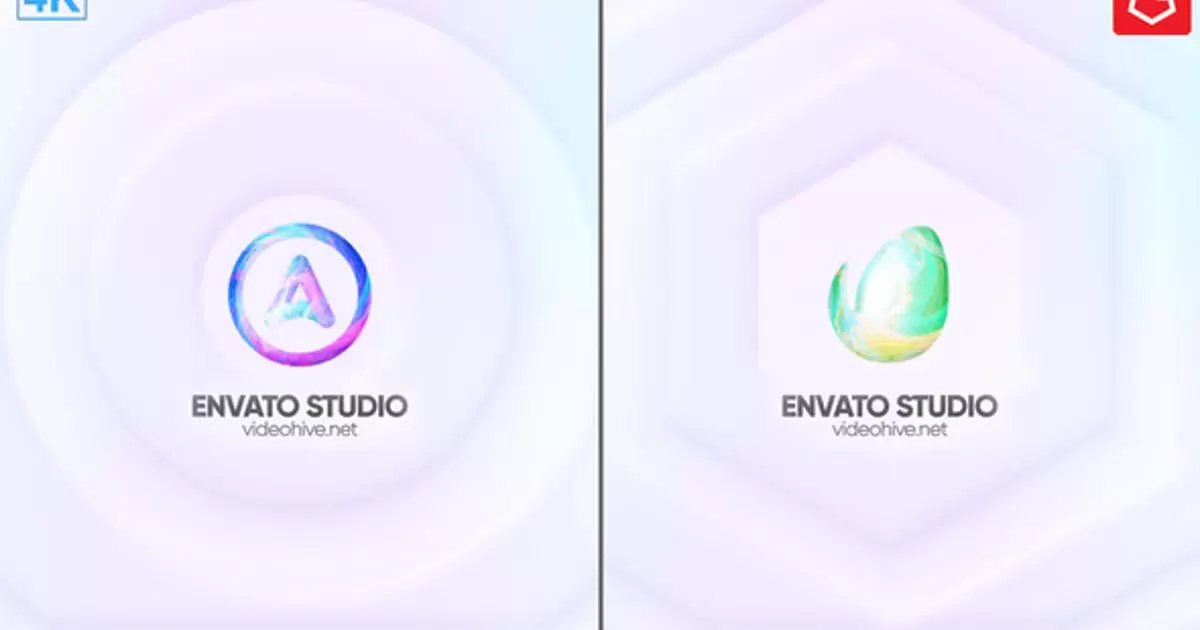 玻璃质感干净标志显露AE模版Glass Logo Reveal