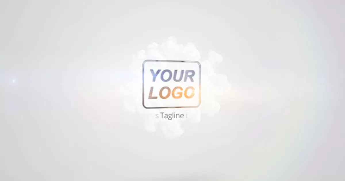 梦幻烟雾logo闪亮标志AE模版Quick Clean Bling Logo 4